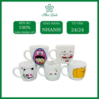 Cốc sứ in hình cute - Ly sứ uống nước Dễ Thương - Cốc uống nước -  Dung Tích 300ml - Gomsumailinh