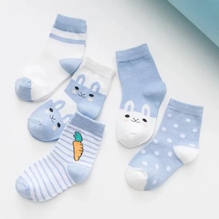 5 Cặp Bé Trai GirI Cotton Hoạt Hình Tất NewBorn Trẻ Sơ Sinh Tập Đi Trẻ Em Tất Mềm