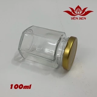 Hủ thuỷ tinh lục giác 100ml cứng cáp, dày dặn loại 1