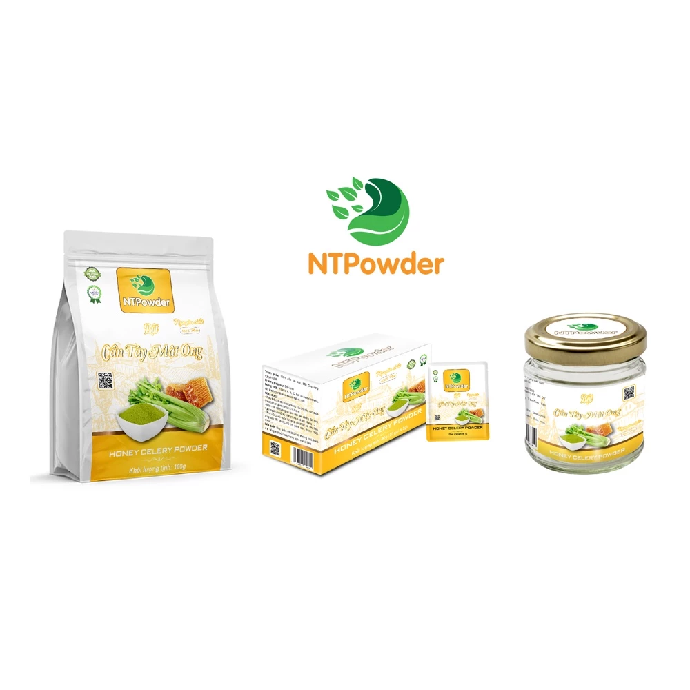 Bột Cần Tây Mật Ong sấy lạnh nguyên chất NTPOWDER 100g / 60g / 50g - Nhất Tín Food