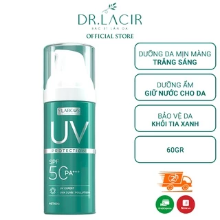 Kem chống nắng đa tầng giúp chống nắng,dưỡng trắng da,mờ thâm, SPF 50PA+++ Uv Protection Ylabcos DR.LACIR Hộp 60g DR122