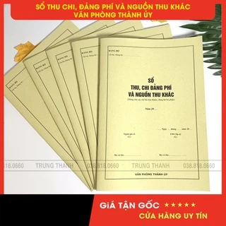 [Combo] 5 quyển Sổ Thu, Chi Đảng phí và Nguồn thu khác, Văn phòng Thành Ủy