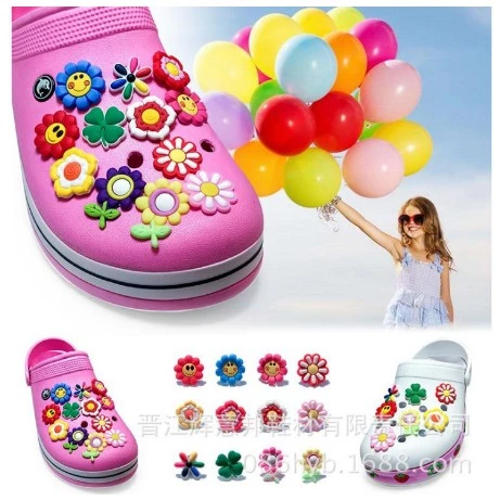 Combo 10 Stick gắn dép crocs hoạt hình nhiều mẫu cho bé trai, bé gái