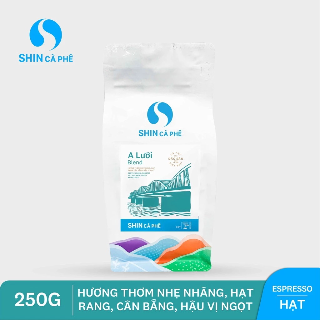 SHIN Cà Phê - Espresso A Lưới Blend - Cà Phê Đặc Sản Pha Máy 250 gram
