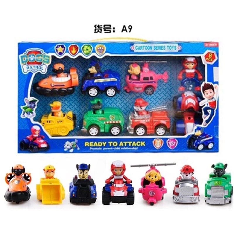 Đồ chơi Biệt Đội chó cứu hộ Paw Patrol 7 nhân vật và 7 xe A9