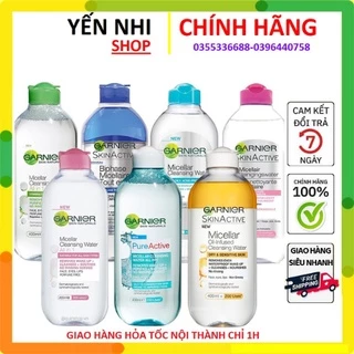 [HÀNG PHÁP CHÍNH HÃNG] Nước tẩy trang Garnier Micellar cleansing water 400ml