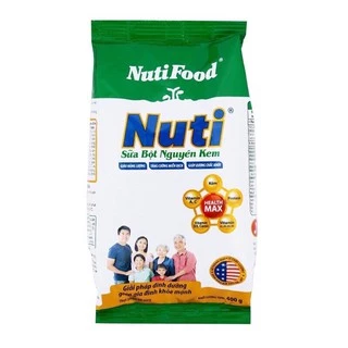 Sữa bột Nuti nguyên kem túi 400g (date mới)