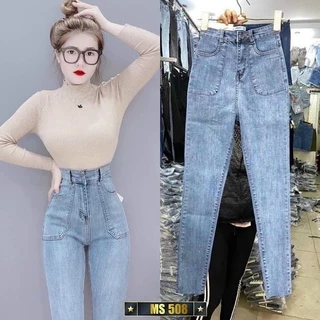 Quần Jean Nữ Lưng Cao ❤️FREESHIP❤️ Quần Bò Nữ Mẫu Mới Ôm Dáng Xinh Xắn Thời Trang Chuẩn Hàng Shop A-T Fashion - QJNU29