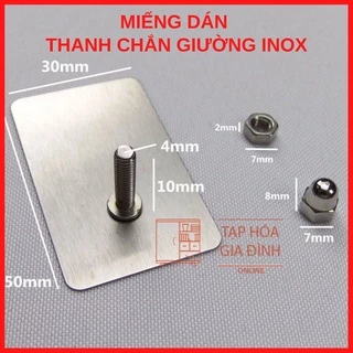 Miếng dán thanh chắn giường inox đa năng kích thước 3cm*5cm