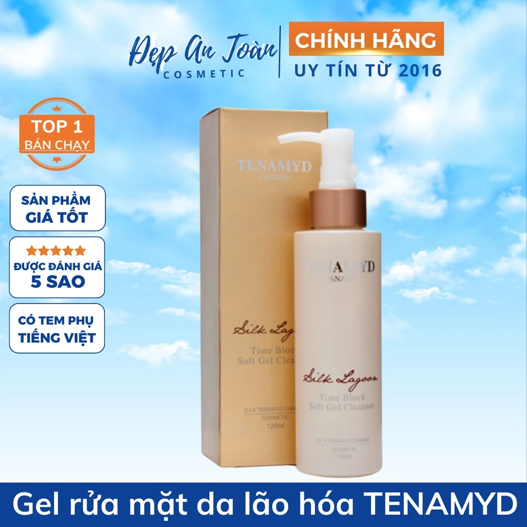 Gel rửa mặt dành cho da lão hóa Tenamyd - Time Block Soft Gel Cleanser 120ml