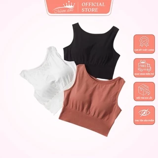 Áo bra nữ, áo croptop ba lỗ dáng lửng mút ngực cực xinh BR05