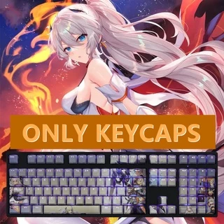 Kiana Kaslana Keycaps Cherry Profile Honkai Impact 3 Anime PBT Dye Sub Bàn phím cơ học Keycap