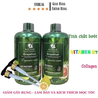 Dầu gội xả bưởi AILISE chống rụng, kích thích mọc tóc nhanh , phục hồi tóc mềm mượt