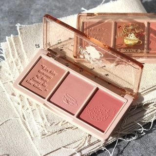 Phấn Má 3 Ô Màu HOLD LIVE SECRET GARDEN BLUSH HL461 Chất Phấn Mịn Lì, Dễ Tán Lên Màu Chuẩn Phong Cách Make-up Nàng Thơ