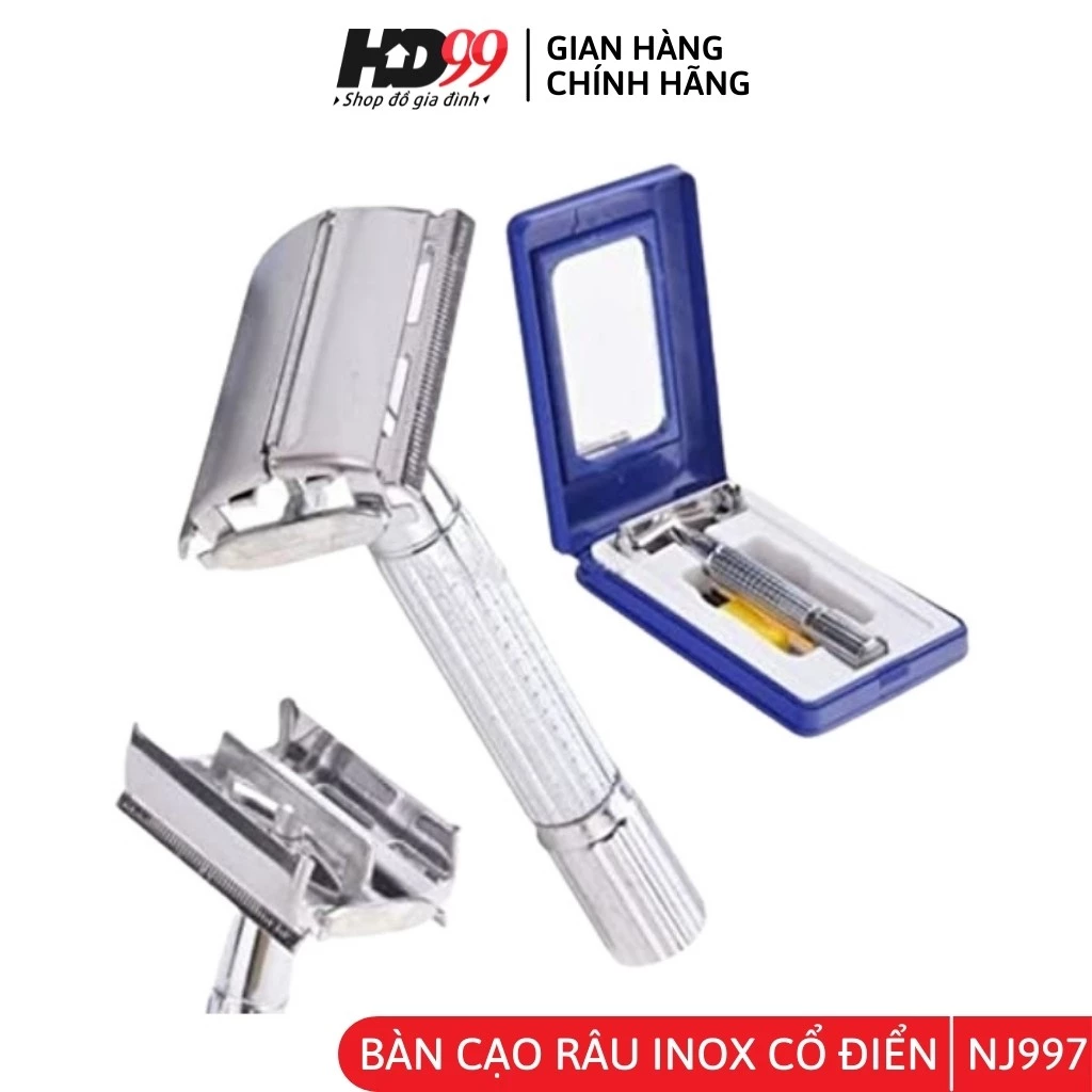 Dao Cạo Râu NANJIE NJ997, Dụng Cụ Cạo Râu Lưỡi Lam Cổ Điển