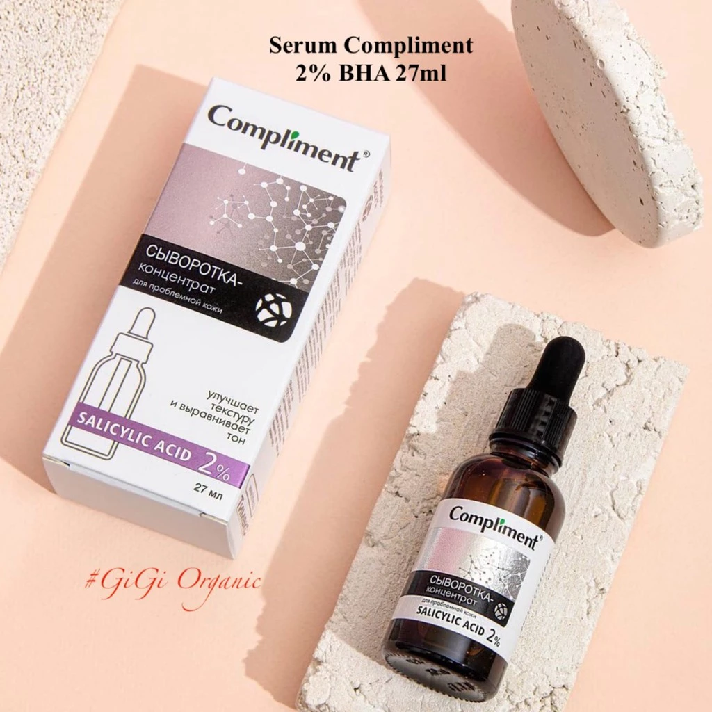 [date 24/6/24]Serum Compliment 2% BHA giúp giảm mụn, se lỗ chân lông, kiềm dầu 27ml