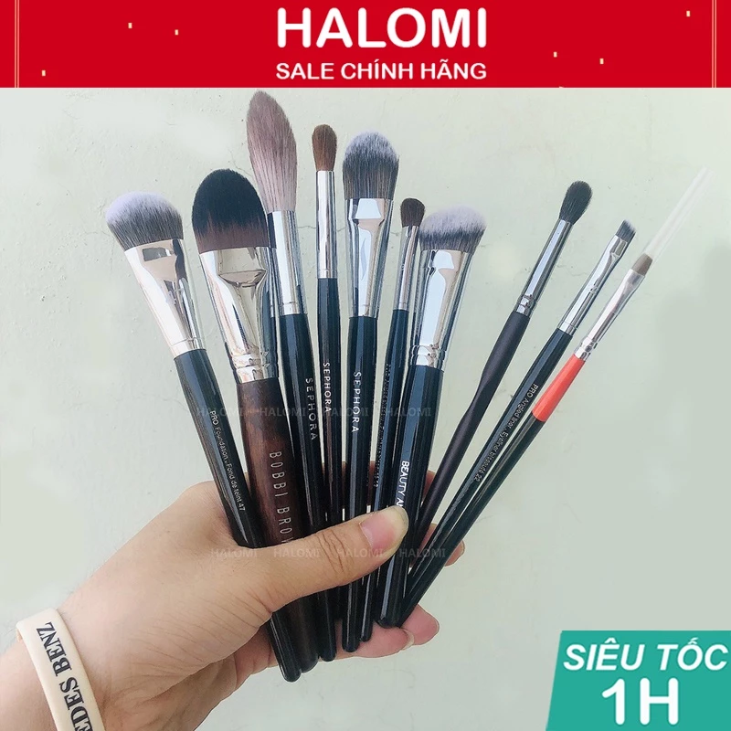 Cọ trang điểm Sephora, cọ nền, cọ má hồng cọ khối mũi, cọ đánh mắt Sephora chính hãng HALOMI