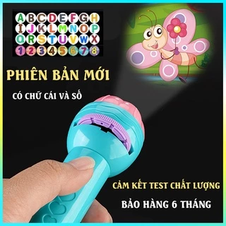 Đèn pin chiếu hình cho bé gồm 80 hình đáng yêu - Bảo hành 6 tháng