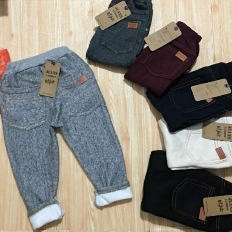 Quần giả JEANS lót nỉ cho bé 8-17kg