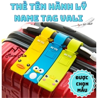 Thẻ tên gắn vali du lịch, cặp sách cho bé, name tag hành lý bằng nhựa dẻo nhiều mẫu dễ thương - M106, M127