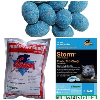 Bả diệt chuột sinh học Storm túi 1kg (khoảng 220 viên)