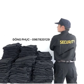 Áo bảo vệ đen - in SECURITY ( như hình)