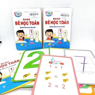 Bộ 42 Thẻ FlashCard Bé Học Toán - Dành Cho Trẻ Từ 4-6 Tuổi Giúp Bé Nhận Biết Số Đếm