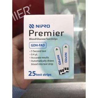 Que thử đường huyết Nipro Premier ( Hộp 25 que )