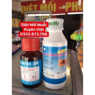 Combo diệt bọ chét, bọ nhảy siêu hiệu quả Permethrin 50EC+ Hantox-200