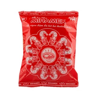 Thùng 100 gói mì MIHAMEX_ HV 12 Tôm đỏ (65 gr) ăn liền hảo ba gói tôm miền muối chấm khô xào thùng đại