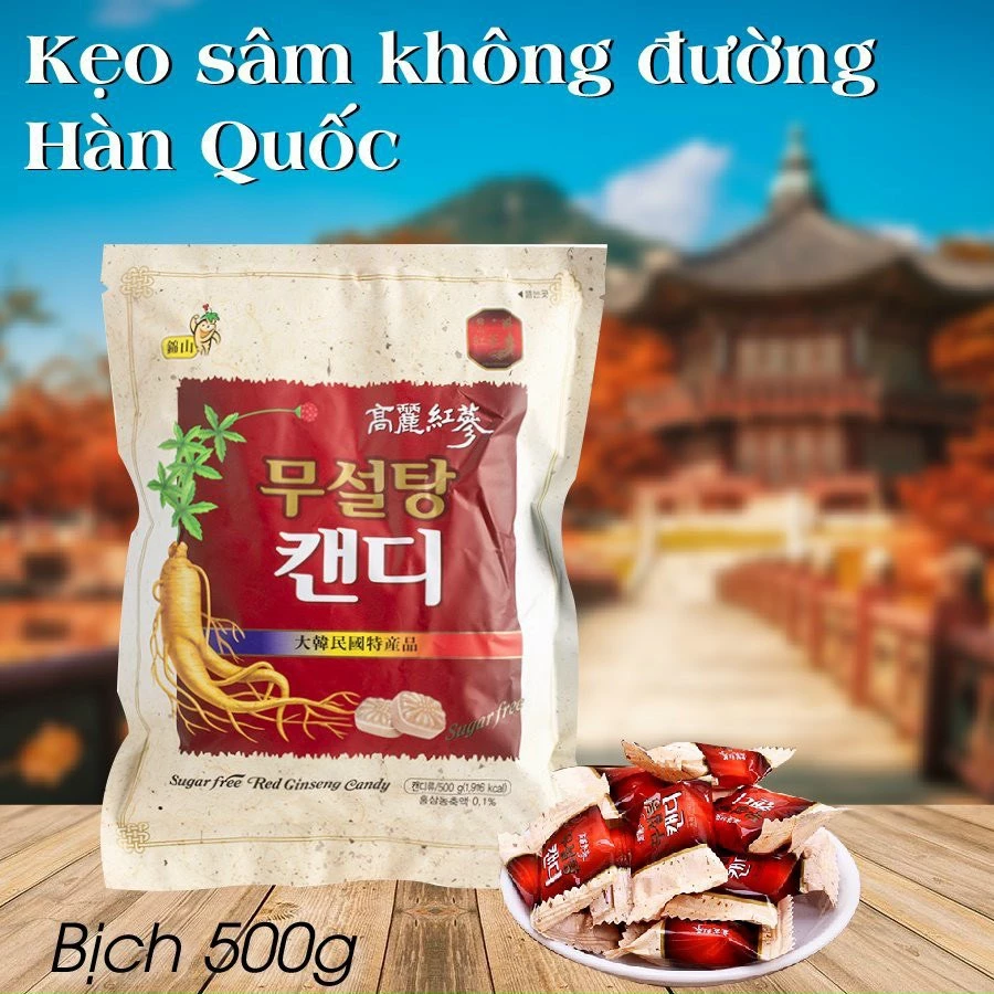 Kẹo hồng sâm không đường hàn quốc 500g / KẸO SÂM/ DATE MỚI