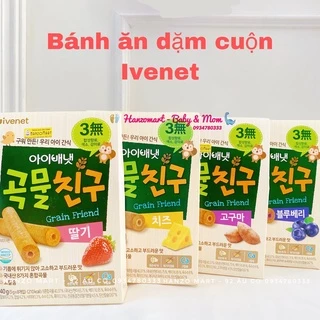 Bánh ăn dặm cho bé Bánh ngũ cốc ăn dặm Ivenet Hàn Quốc bổ sung DHA và CANXI - hanzomart