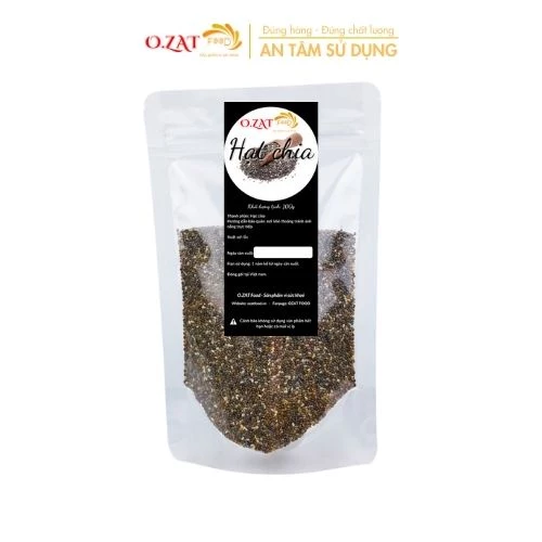 Hạt chia 100G OZAT FOOD  - giảm cân hỗ trợ tiêu hóa giải độc cơ thể giúp xương chắc khỏe