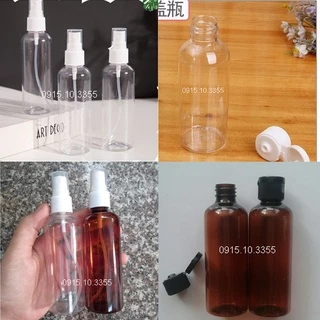 CHAI NHỰA - Vòi Xịt Phun Sương, Nắp Bật : 30ml - 50ml - 75ml - 100ml