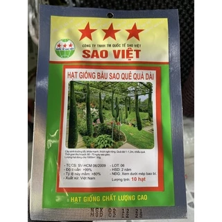 Gói 10 Hạt Giống Bầu Sao Quê Quả Dài