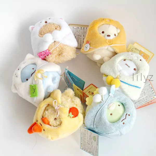 Móc khóa nhồi bông mềm mại đáng yêu chủ đề hoạt hình Sumikko Gurashi