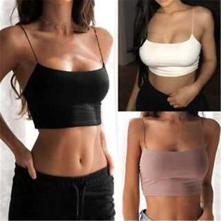 Thời Trang Mới Nữ Gợi Cảm Crop Tops Chắc Chắn Mùa Hè Camis Nữ Thường Ngày Xe Tăng Áo Vest Không Tay Crop Tops blusas