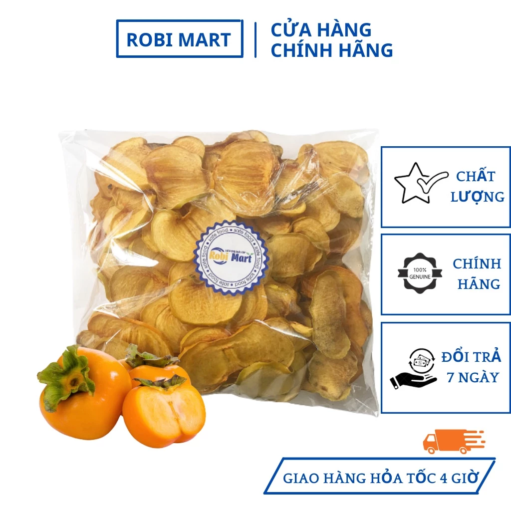 Hồng thái lát sấy lạnh Robimart gói 200g - Lát đẹp hàng chính hãng