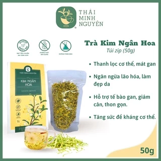 Trà Kim Ngân Hoa, trà thảo mộc Thái Minh Nguyên, túi zip 50g