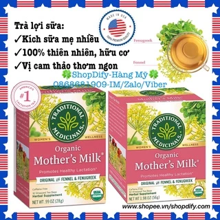 Trà Lợi Sữa Mẹ, Thảo Mộc Thiên Nhiên Hữu Cơ Traditional Medicinals ORGANIC MOTHER'S MILK của Mỹ, Cây Thì Là, Cỏ Cà Ri