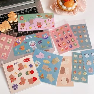 Sticker Trang Trí Mini Đồ Dùng Các Chú Gấu Bear Series