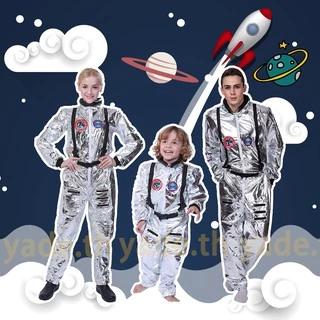 Trẻ Em Và Người Lớn Spaceman Halloween Trang Phục Phi Hành Gia NASA Cosplay Plussize Áo liền quần Carnival Đảng Trang Phục