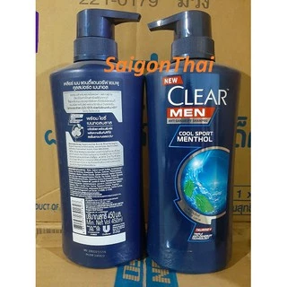 (KTT) Dầu gội Clear Men Bạc Hà 400ml