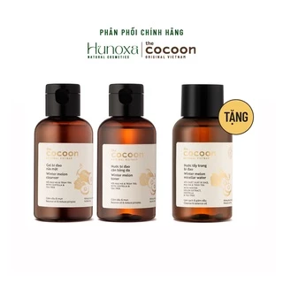 Combo gel rửa mặt và nước cân bằng tặng nước tẩy trang bí đao Cocoon 140ml làm sạch và cân bằng da - HUNOXA