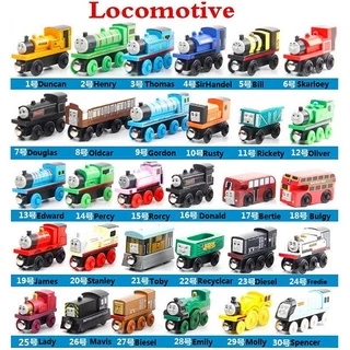 Đồ chơi mô hình xe lửa tùy chọn kiểu dáng bằng gỗ nam châm phong cách anime Thomas & Friends