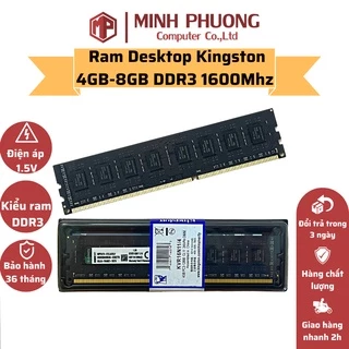 RAM Máy Tính Kingston 8Gb DDR3 Bus 1600Mhz - Hàng chính hãng - Bảo hành 3 năm