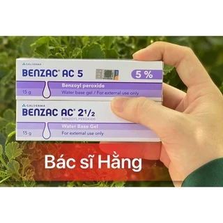 ✅BENZAC AC 5% CHẤM MỤN VIÊM, MỤN BỌC 15g