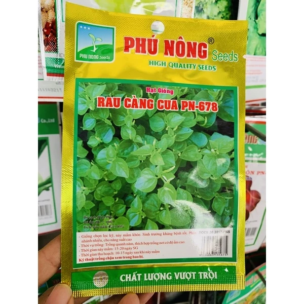 Hạt giống rau càng cua