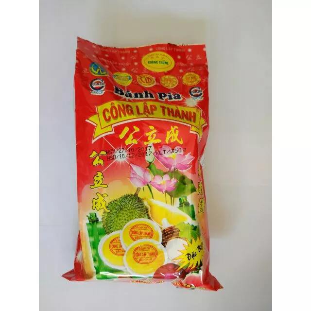 Bánh Pía Sóc Trăng Đậu Xanh Sầu Riêng Không Trứng (400g/4 cái)