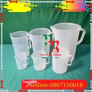 Ca đong nhựa cao cấp có vạch chia định lượng, các cỡ 250ml, 500ml, 1000ml, 2000ml, 3000ml, 5000ml